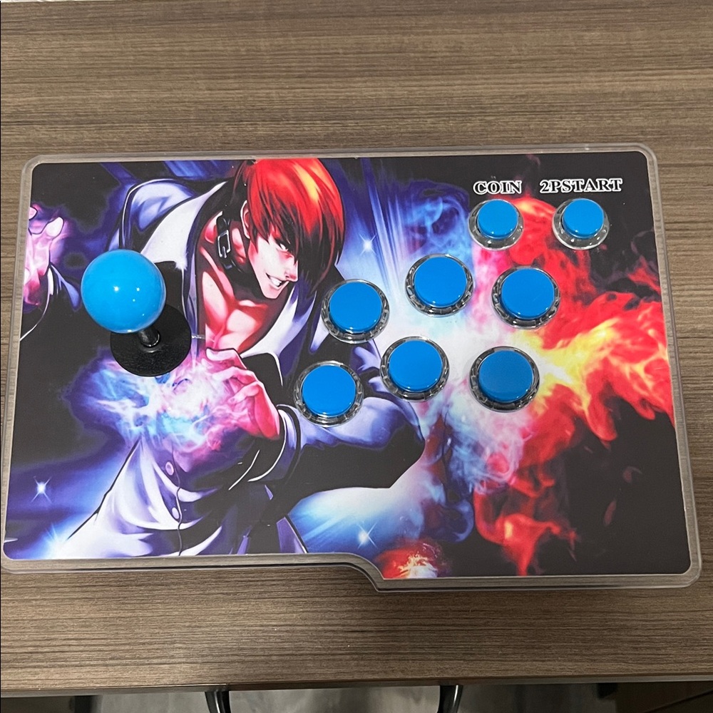 Arcade Fight Stick with Blue Buttons